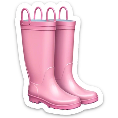  light pink rain boots in water sticker