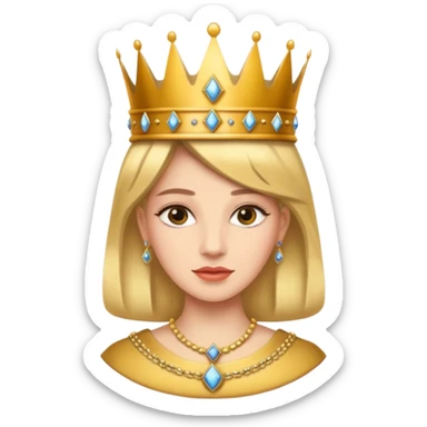 Queen with the number 67 all around her sticker