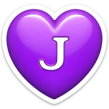 The Letter “j” inside a Purple Heart sticker