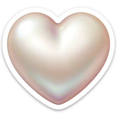 Pearl heart sticker