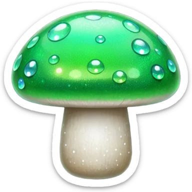 glitter mushroom 1-up sticker