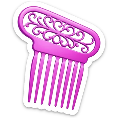 pink royal comb sticker