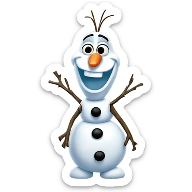 Olaf from frozen sticker