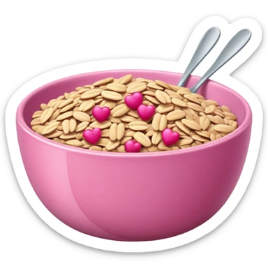 pink  oats bowl sticker