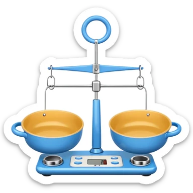 modern Scale with Blue Pans sticker