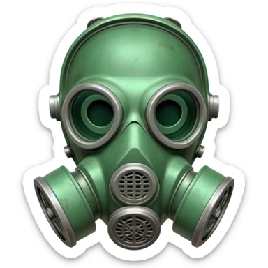 gas mask toxic sticker