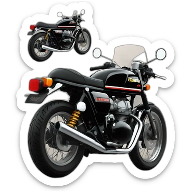honda cb250n black body cafe racer sticker