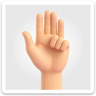 hand making a kungfu salute gesture, fingers together, one hand in a fist and the other palm open, emoji style sticker