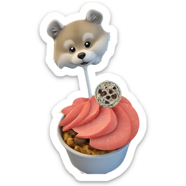 delicious meal for animals sticker