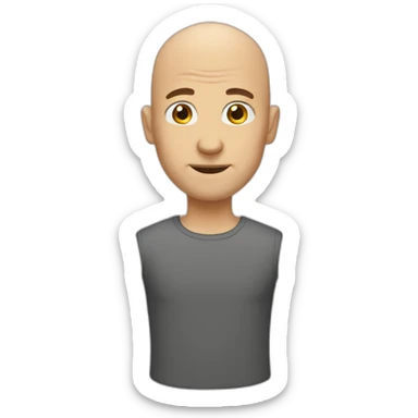 tall bald guy sticker