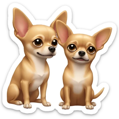 Two tan chihuahuas sticker