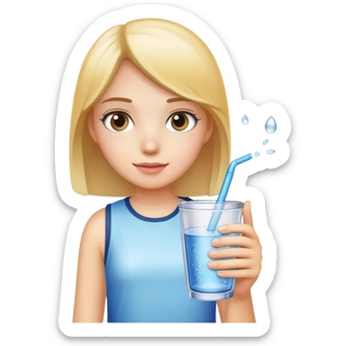 Girl with a tumbler sticker