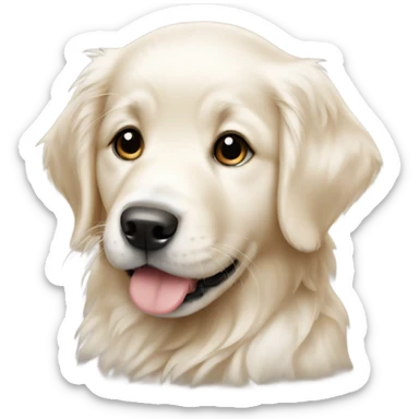 puppy white golden retriever  sticker
