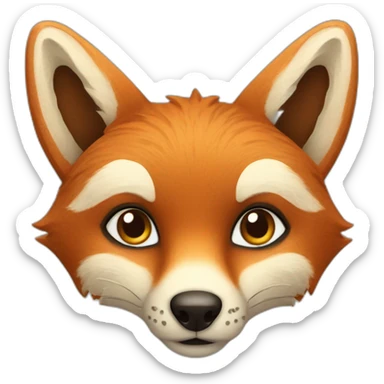 Renard croisé ours sticker