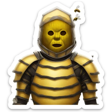 torso armor covered in bees sticker