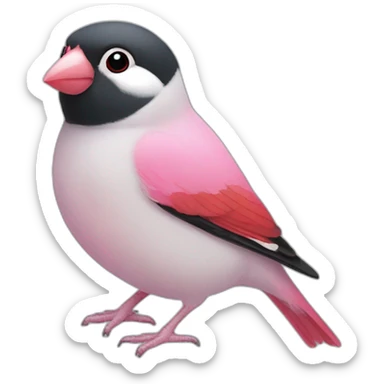 pink java sparrow sticker