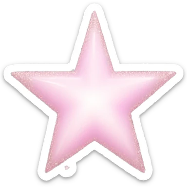 pale pink star sparkle sticker