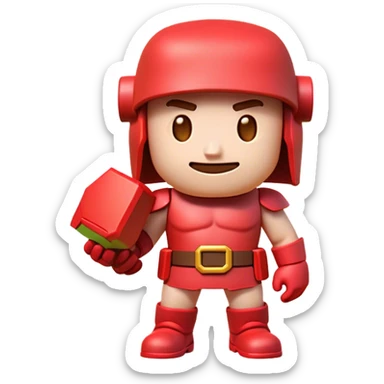 Clash of Clans aesthetic: Cinematic Playful Virtual Boy Portrait Emoji, rendered in a 3D vector-style similar to standard emojis with minimal shading and bold, simplified shapes. A compact, distinct form with signature details, softly glowing with a nostalgic gaming charm. Simplified yet unmistakably iconic, highly detailed and consistent, glowing with a soft radiance and high shine. Stylized with a touch of retro gaming magic and a soft glowing outline, capturing the essence of a beloved gaming relic with a friendly, playful manner! sticker