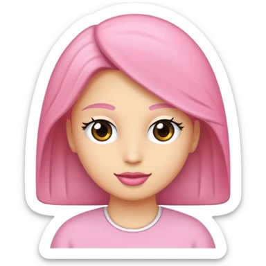 🥳🎀 pembe bir tokasını takan bey kızın elinde bir hediye var sticker