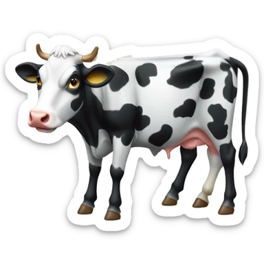 Vache qui mange de l’herbe sticker