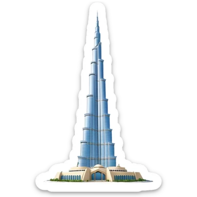 burj khalife white background sticker