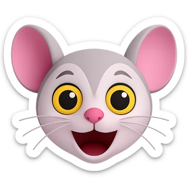 Change the expression to have an open mouth instead of tongue out, keeping the same colors and 3D emoji style. Maintain the transparent background. The original style is Microsoft style 3D fluent emojis. sticker