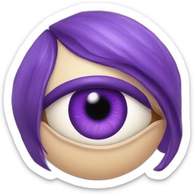 majestic godly violet iris eyeball serious intense symmetrical knowledgable sticker