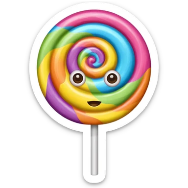 lollipop with eyes and hair  sticker