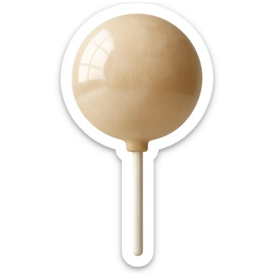 Change the lollipop color to beige in a realistic style, keep the background transparent. sticker