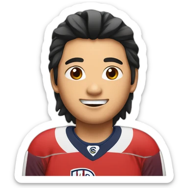 Asian hockey player sticker