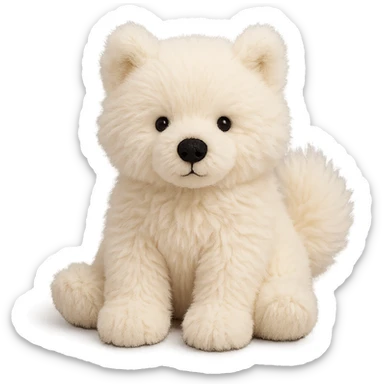 jellycat stuffed plush samoyed puppy sticker