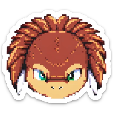 Knuckles the Echidna face from Sonic the Hedgehog sticker