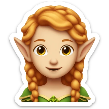 Princess ginger elf girl sticker
