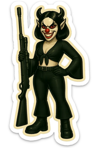 Render this image in retro sticker style, no border, transparent background. sticker