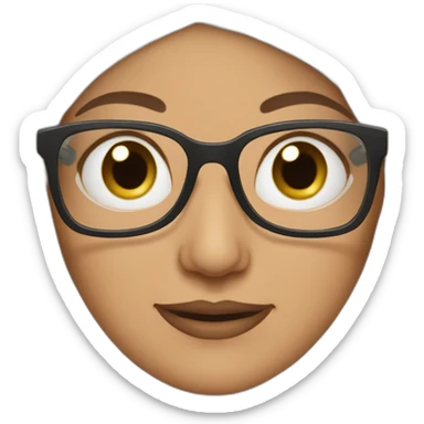 Hijabi white grandmother with glasses and brown eyes sticker