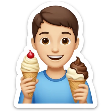 Ice cream eating  sticker