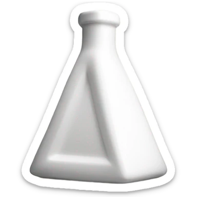 White Ceramic Triangle Tequila Bottle sticker