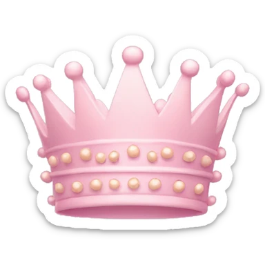 Pastel pink crown sticker
