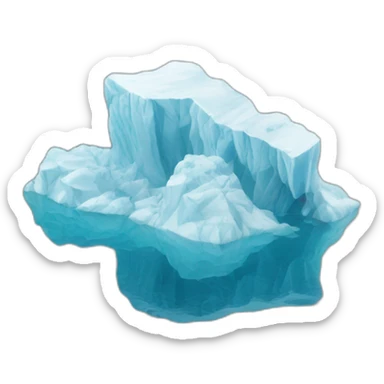iceberg floating on sea, high angle view sticker