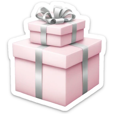 Light pink Christmas gifts under a white Christmas tree  sticker