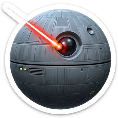 Death star firing at usa sticker