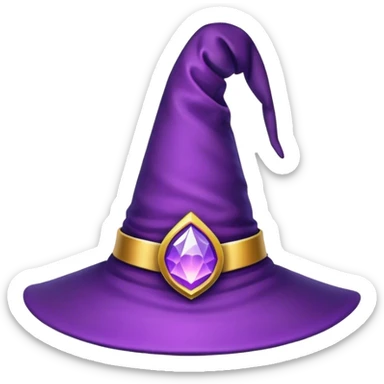 wizard hat glowing sticker