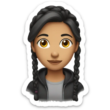 Hispanic teenage girl sticker