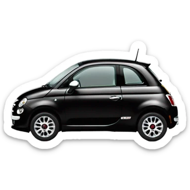 black 2010’s fiat 500 sticker