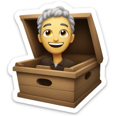Laughing in a coffin  sticker
