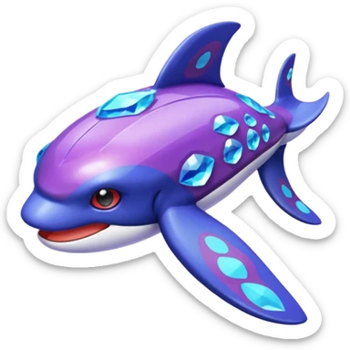 Pokemon legendary purple and cian crystal kyogre sticker