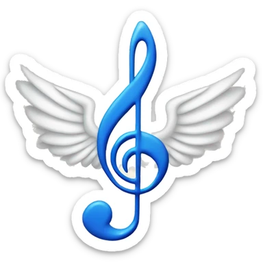 Music note with wings sticker