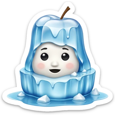 A 3D iceberg in Apple Memoji style
 sticker