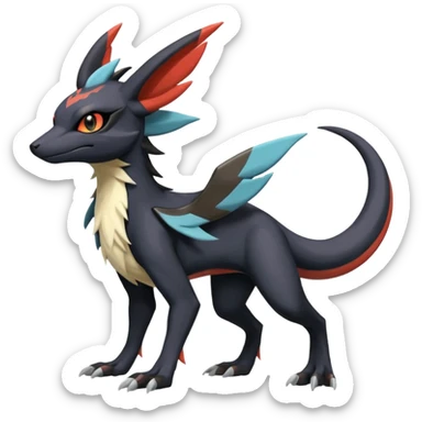Salandit-Noivern-Nargacuga-Umbreon-Silvally-fusion (full body) sticker