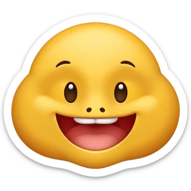 Emoji Sigma con mewing,una mandíbula muy marcada y con una ceja levantada y la otra abajo sticker